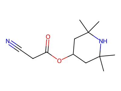2,2,6,6-Tetramethyl-4-piperidyl 2-cyanoacetate structure