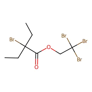 Butyric acid, 2-bromo-2-ethyl-, 2,2,2-tribromoethyl ester structure