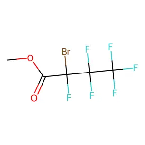 Butyric acid, 2-bromo-2,3,3,4,4,4-hexafluoro-, methyl ester structure