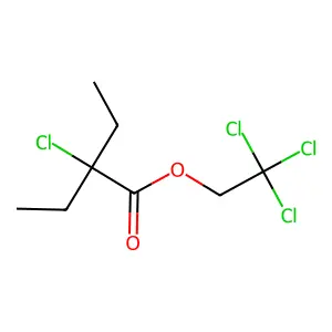 Butyric acid, 2-chloro-2-ethyl-, trichloroethyl ester structure