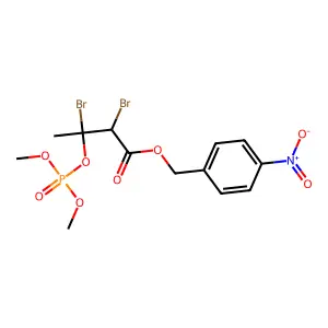 Butyric acid, 2,3-dibromo-3-hydroxy-, p-nitrobenzyl ester, dimethyl phosphate structure
