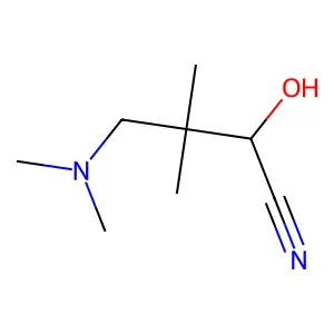 Butyronitrile, 3,3-dimethyl-4-(dimethylamino)-2-hydroxy- structure
