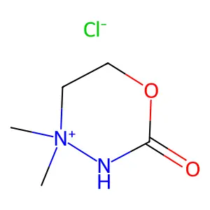 2H-1,3,4-Oxadiazinium, tetrahydro-4,4-dimethyl-2-oxo-, chloride structure