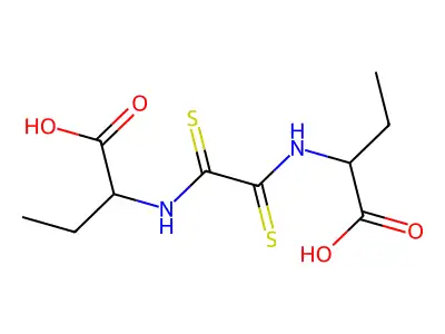 Oxamide, N,N'-bis(1-carboxypropyl)dithio- structure