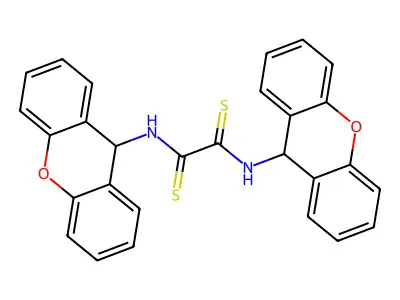 Oxamide, N,N'-di(9-xanthenyl)dithio- structure