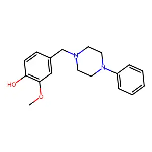 1-(3-Methoxy-4-hydroxybenzyl)-4-phenylpiperazine structure