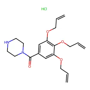 Piperazine, 1-(3,4,5-triallyoxybenzoyl)-, hydrochloride structure