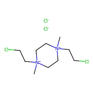 Piperazinium, 1,4-bis(2-chloroethyl)-1,4-dimethyl-, dichloride structure