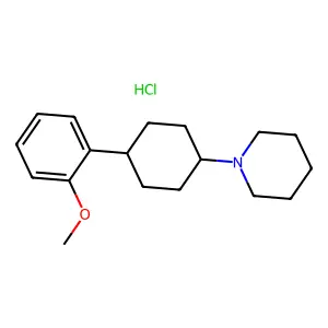 Piperidine, 1-(4-(o-anisyl)cyclohexyl)-, hydrochloride, (E)- structure