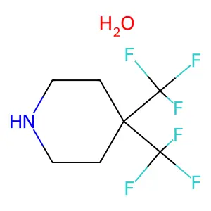 4,4-Bis(trifluoromethyl)piperidine--water (1/1) structure