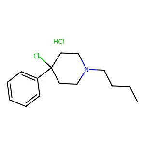 Piperidine, 1-butyl-4-chloro-4-phenyl-, hydrochloride structure
