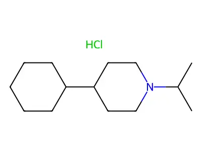 Piperidine, 4-cyclohexyl-1-isopropyl-, hydrochloride structure