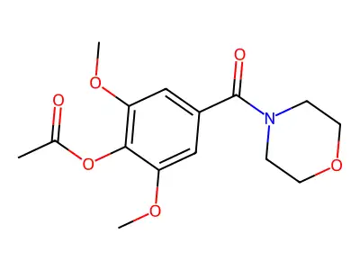 Morpholine, N-(4-acetoxy-3,5-dimethoxybenzoyl)- structure