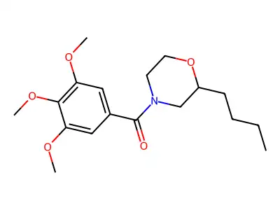 Morpholine, 2-butyl-4-(3,4,5-trimethoxybenzoyl) structure