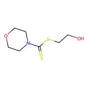 4-Morpholinecarbodithioic acid, 2-hydroxyethyl ester structure