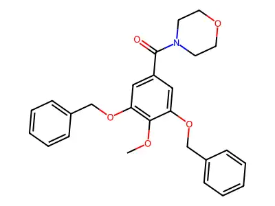 Morpholine, N-(3,5-dibenzyloxy-4-methoxybenzoyl)- structure