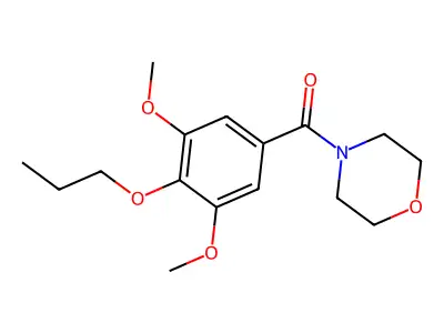 Morpholine, 4-(3,5-dimethoxy-4-propoxybenzoyl)- structure