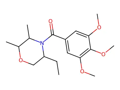 (5-Ethyl-2,3-dimethylmorpholin-4-yl)(3,4,5-trimethoxyphenyl)methanone structure