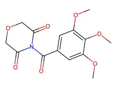 Morpholine, 3,5-dioxo-4-(3,4,5-trimethoxybenzoyl)- structure