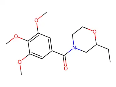 (2-Ethylmorpholin-4-yl)(3,4,5-trimethoxyphenyl)methanone structure