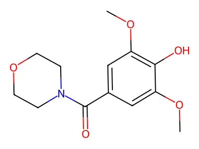 Morpholine, N-(4-hydroxy-3,5-dimethoxybenzoyl)- structure