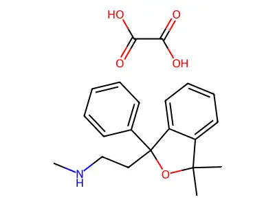 1-Phthalanethylamine, 1-phenyl-N,3,3-trimethyl-, oxalate structure
