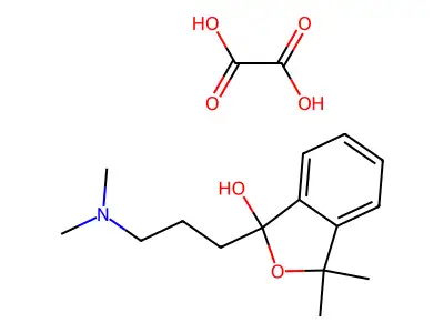 Phthalanol, 3,3-dimethyl-1-(3-dimethylaminopropyl)-, oxalate structure