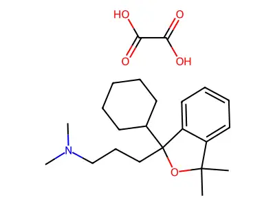 1-Phthalanpropylamine, 1-cyclohexyl-N,N,3,3-tetramethyl-, oxalate structure