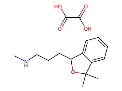 1-Phthalanpropylamine, N,3,3-trimethyl-, oxalate structure