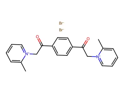 2-Picolinium, 1,1'-(p-phenylenebis(carbonylmethy))di-, dibromide structure