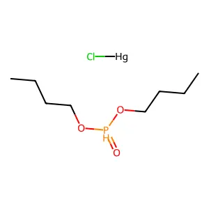 Mercury, chloro(dibutoxyphosphinyl)- structure