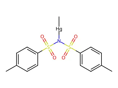 Mercury, methyl-, N-bis(p-tolylsulfonyl)amido- structure