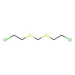 Bis(2-chloroethylthio)methane structure