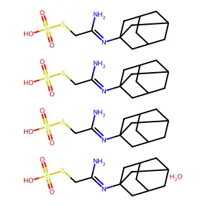 Methanethiol, (N-1-adamantyl)amidino-, hydrogen sulfate (ester) hydrate structure