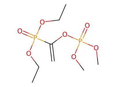 Phosphonic acid, (1-hydroxyvinyl)-, diethyl ester, dimethyl phosphate structure