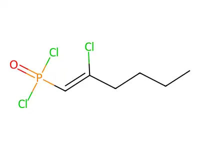 (2-Chloro-1-hexenyl)dichlorophosphine oxide structure