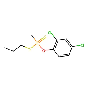 O-(2,4-Dichlorophenyl) S-propyl methylphosphonodithioate structure