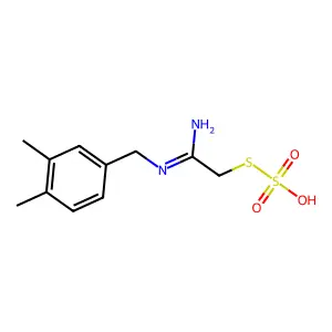 Methanethiol, N-(3,4-dimethylbenzyl)amidino-, hydrogen thiosulfate structure
