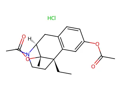 alpha-2',9-Diacetoxy-5-ethyl-9-methyl-2(N)-methyl-6,7-benzomorphan hydrochloride structure