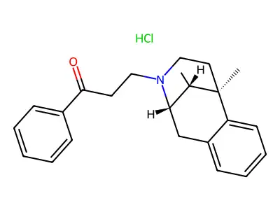 2-(3-Oxo-3-phenylpropyl)-5,9-dimethyl-6,7-benzomorphan hydrochloride structure