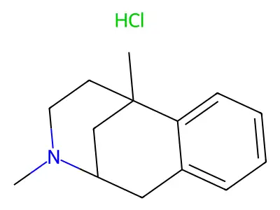 2,6-Methano-3-benzazocine, 1,2,3,4,5,6-hexahydro-3,6-dimethyl-, hydrochloride structure
