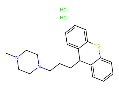 Thioxanthene, 9-(3-(4-methylpiperazinyl)propyl)-, dihydrochloride structure