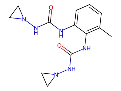 Toluene, 2,3-bis(aziridinocarbonylamino)- structure