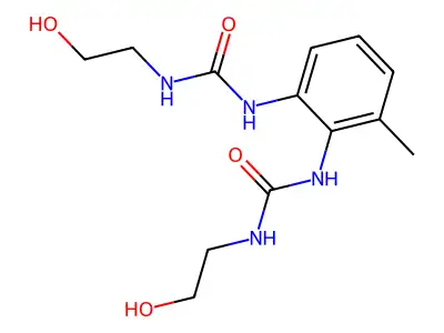 Toluene, 2,3-bis(3-(2-hydroxyethyl)ureido)- structure