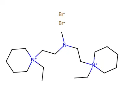 Piperidinium, 1,1'-((methylimino)diethylene)bis(1-ethyl-, dibromide structure
