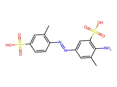 2',3-Dimethyl-4-amino-4',5-disulfoazobenzene structure