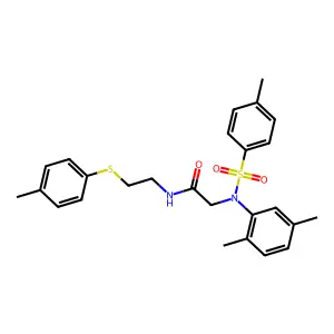 2-(2,5-dimethyl-N-(4-methylphenyl)sulfonylanilino)-N-[2-(4-methylphenyl)sulfanylethyl]acetamide structure