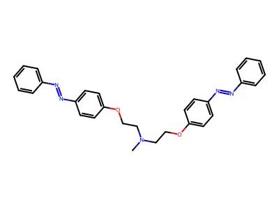 Methyl-bis(beta-p-(phenylazo-phenoxy)ethylamine) structure