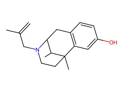 5,9-Dimethyl-2'-hydroxy-2(N)-(2-methyl-2-propenyl)-6,7-benzomorphan structure