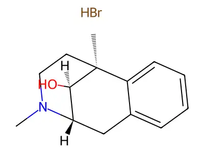 alpha-9-Hydroxy-5-methyl-2(N)-methyl-6,7-benzomorphan hydrobromide structure